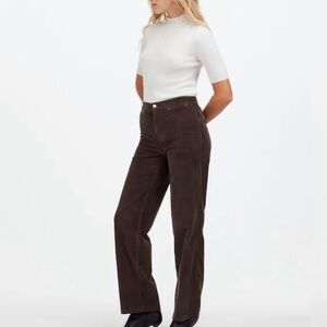 NWT Madewell The Emmett Wide-Leg Pant in Corduroy: Welt Pocket Edition Size 27